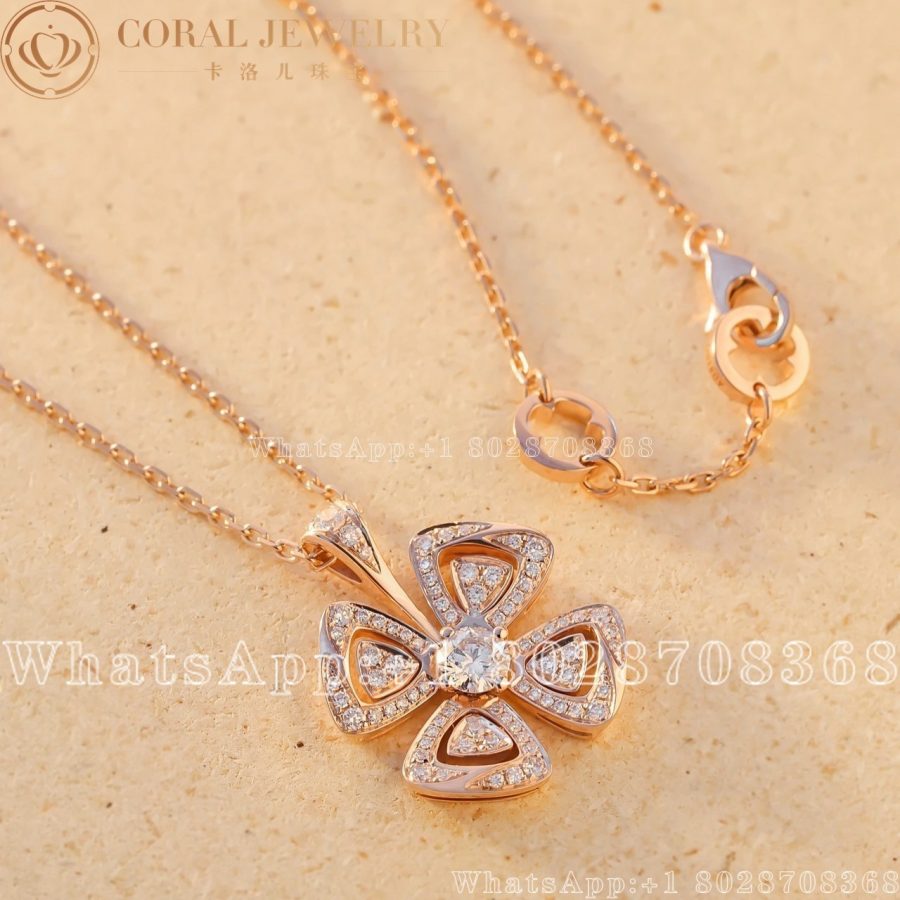 Bulgari Fiorever 18 Kt Rose Gold Necklace Ref.: 355885 - Image 7