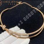 Tiffany Knot Double Row Necklace in Rose Gold with Diamonds - Image 3