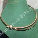 Tiffany Knot Double Row Necklace in Rose Gold with Diamonds - Image 6