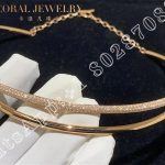 Tiffany Knot Double Row Necklace in Rose Gold with Diamonds - Image 7