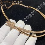 Tiffany Knot Double Row Necklace in Rose Gold with Diamonds - Image 8