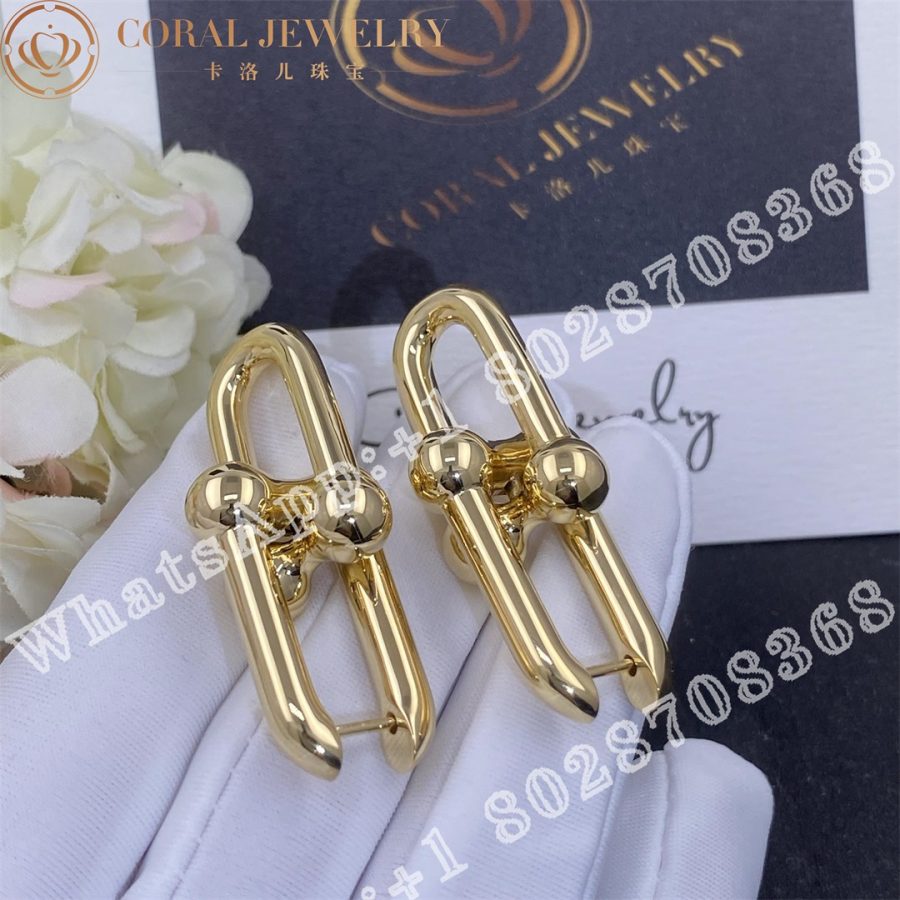 Tiffany HardWear Large Link Earrings in Yellow Gold - Image 3