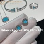 Tiffany T Diamond and Turquoise Wire Ring in 18k White Gold - Image 3