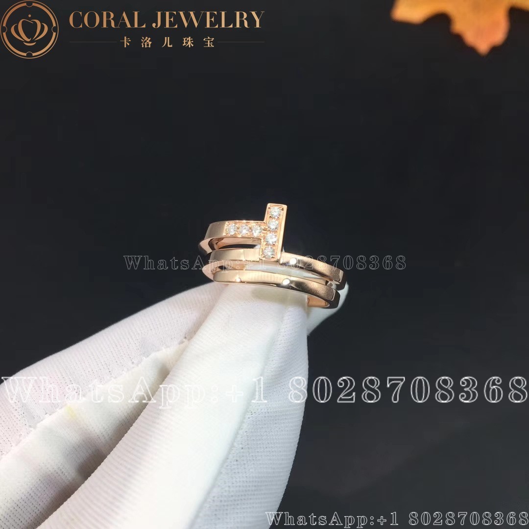 Tiffany T Diamond Square Wrap Ring In 18k Rose Gold Coral (4)