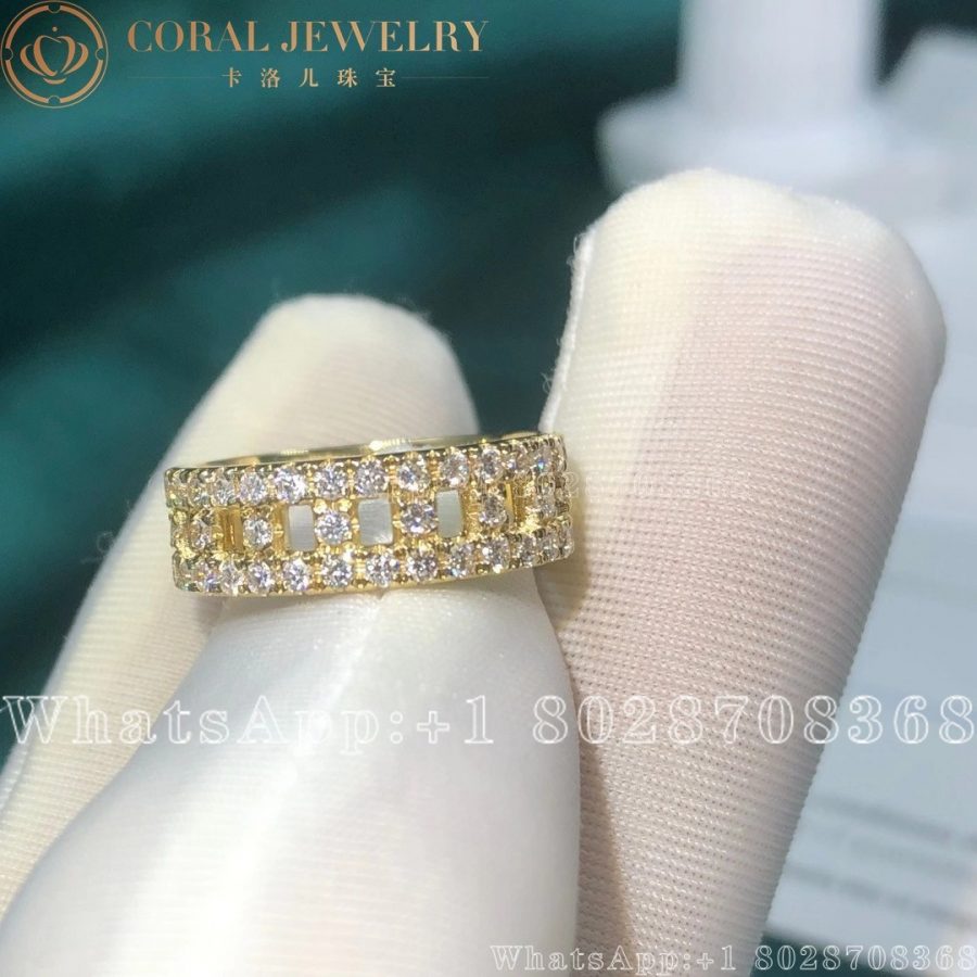 Tiffany T True Wide Ring in Yellow Gold with Diamonds - Image 4