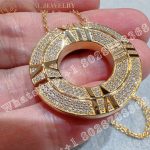 Tiffany Atlas™ X Closed Circle Pendant in Rose Gold with Pavé Diamonds - Image 3