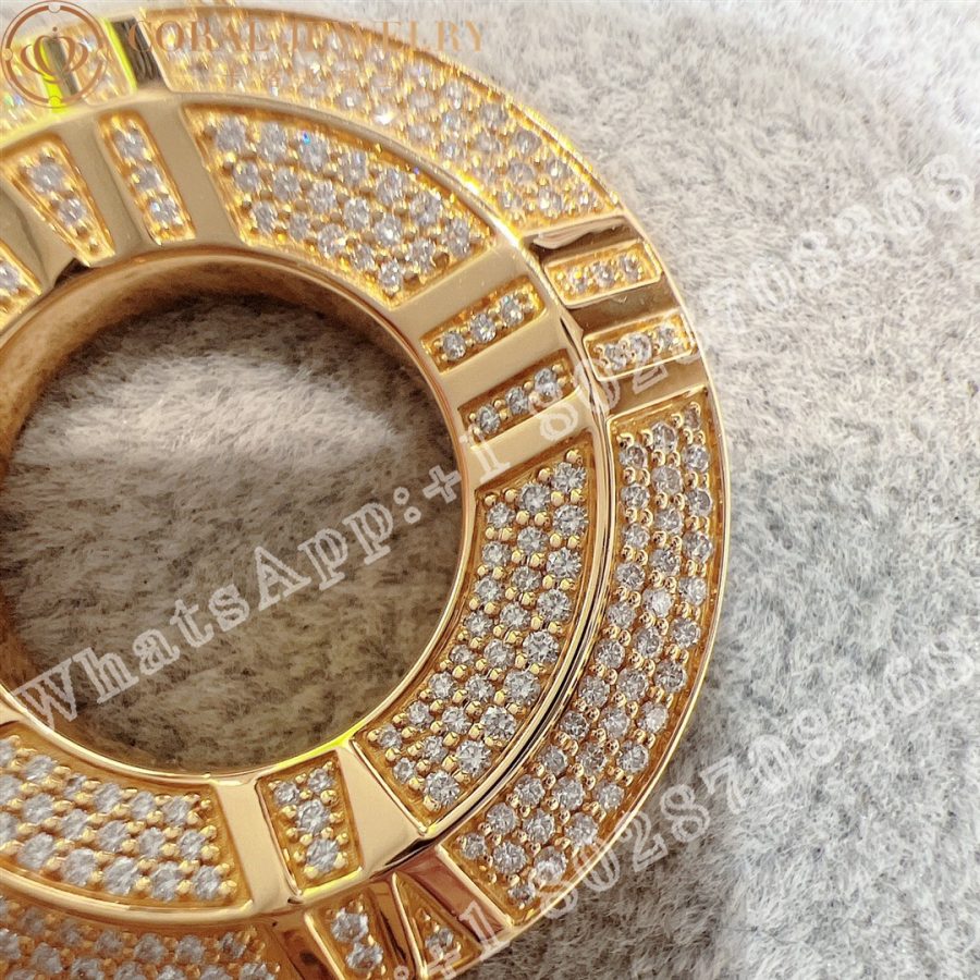 Tiffany Atlas™ X Closed Circle Pendant in Rose Gold with Pavé Diamonds - Image 4
