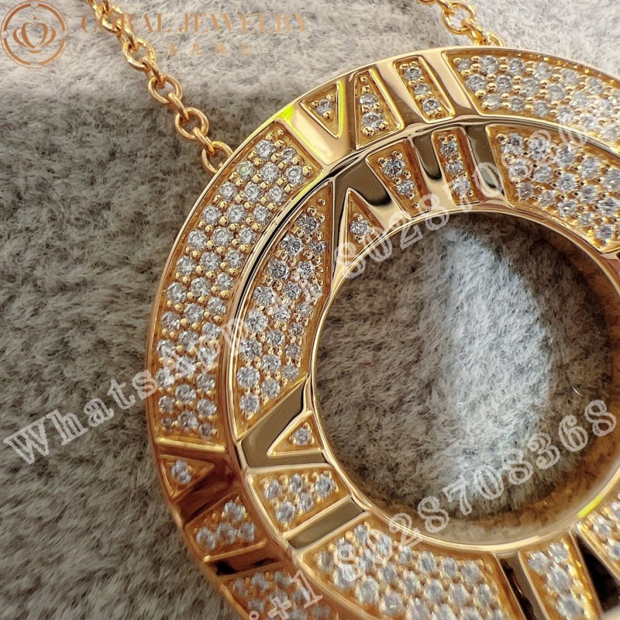 Tiffany Atlas™ X Closed Circle Pendant in Rose Gold with Pavé Diamonds - Image 5
