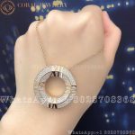 Tiffany Atlas™ X Closed Circle Pendant in Rose Gold with Pavé Diamonds - Image 8