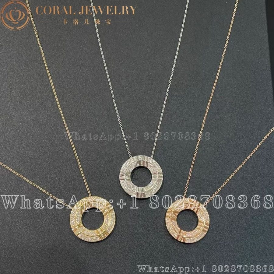 Tiffany Atlas™ X Closed Circle Pendant in Rose Gold with Pavé Diamonds - Image 7