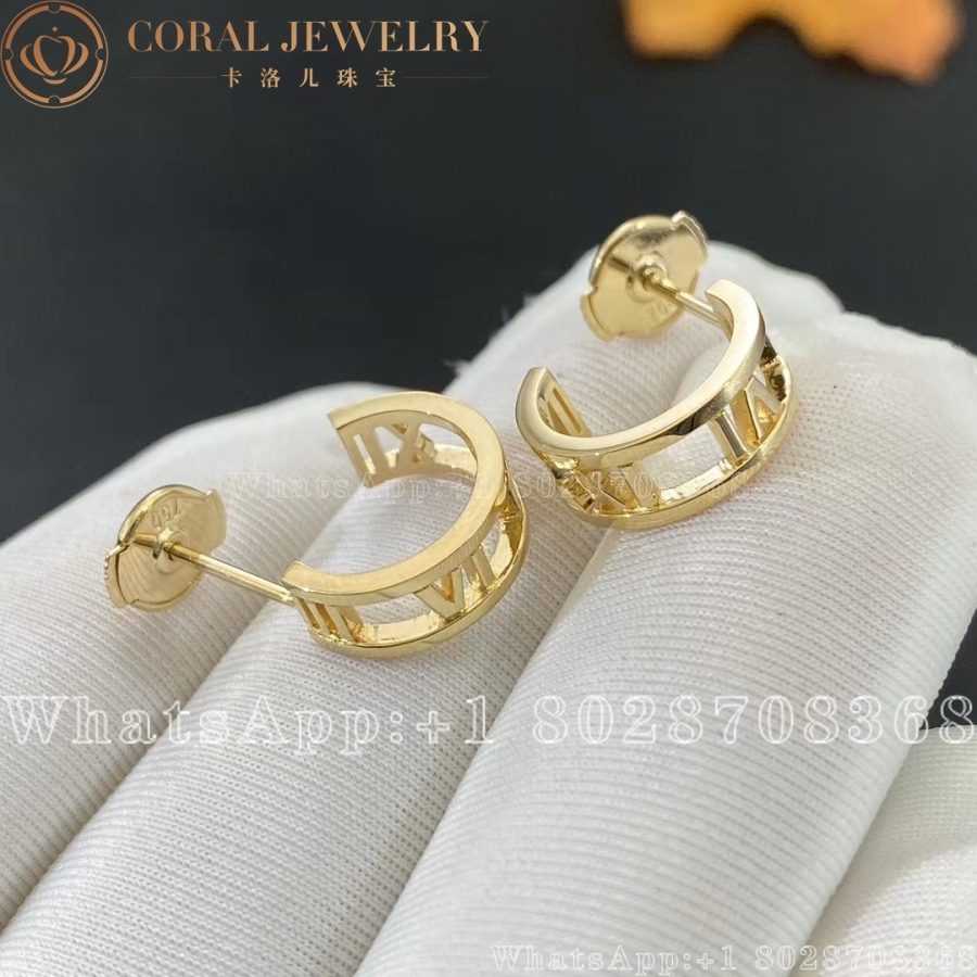 Tiffany Atlas Hoop Yellow Gold Earrings - Image 3