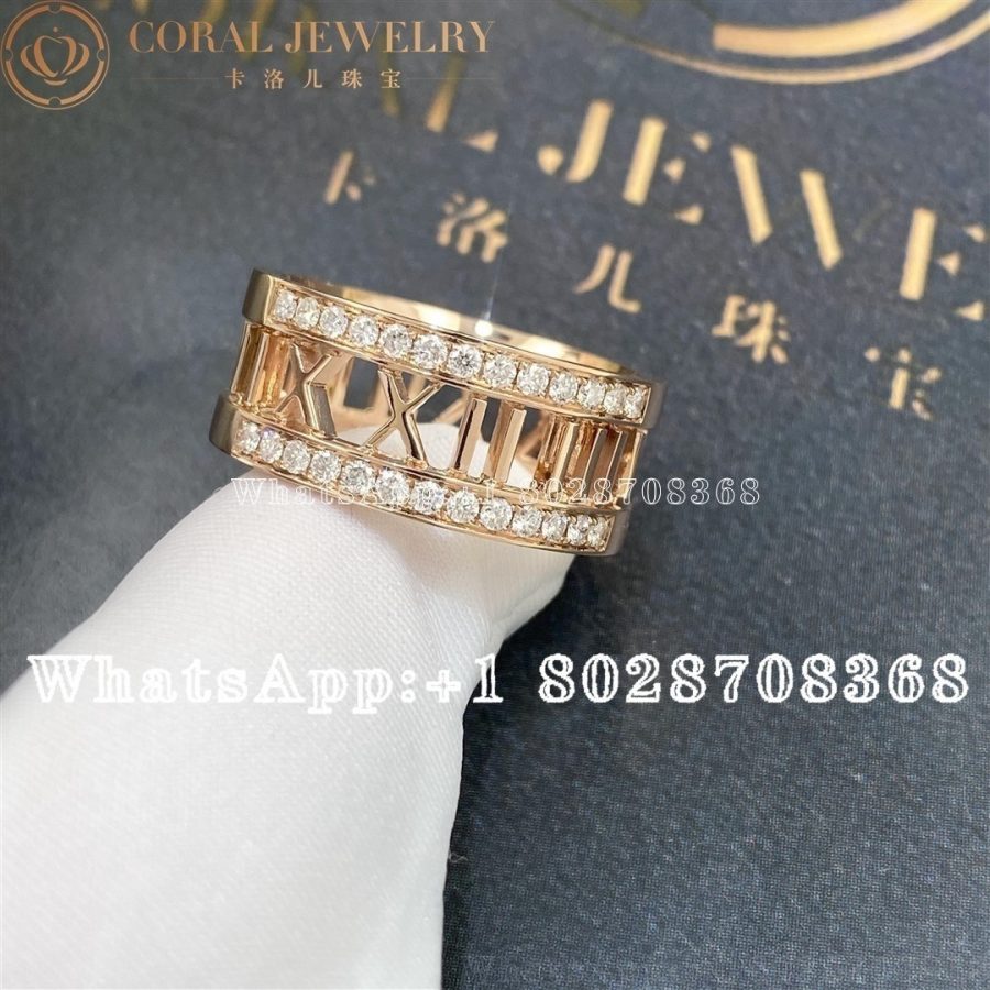 Tiffany & Co Atlas Open Diamond Ring 18 Carat Rose Gold - Image 5