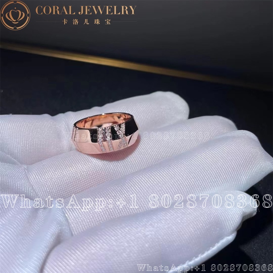 Tiffany Atlas X Closed Wide Ring In Rose Gold With Diamonds 7 5 Mm Wide Coral (2)