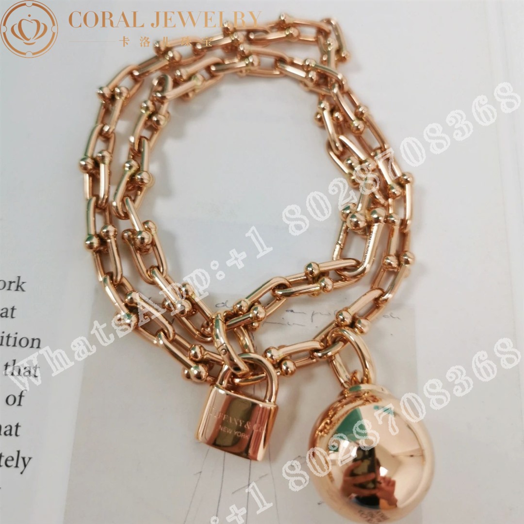 Tiffany Hardwear Small Wrap Bracelet In Rose Gold Coral (1)