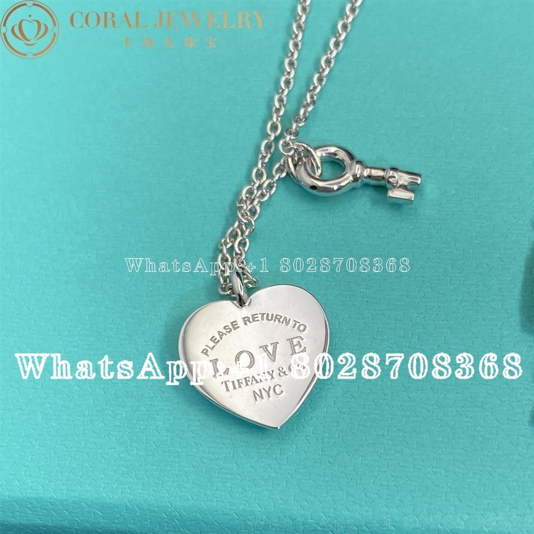 Tiffany Return To Tiffany Love Heart Tag Key Pendant In Gold Coral (2)