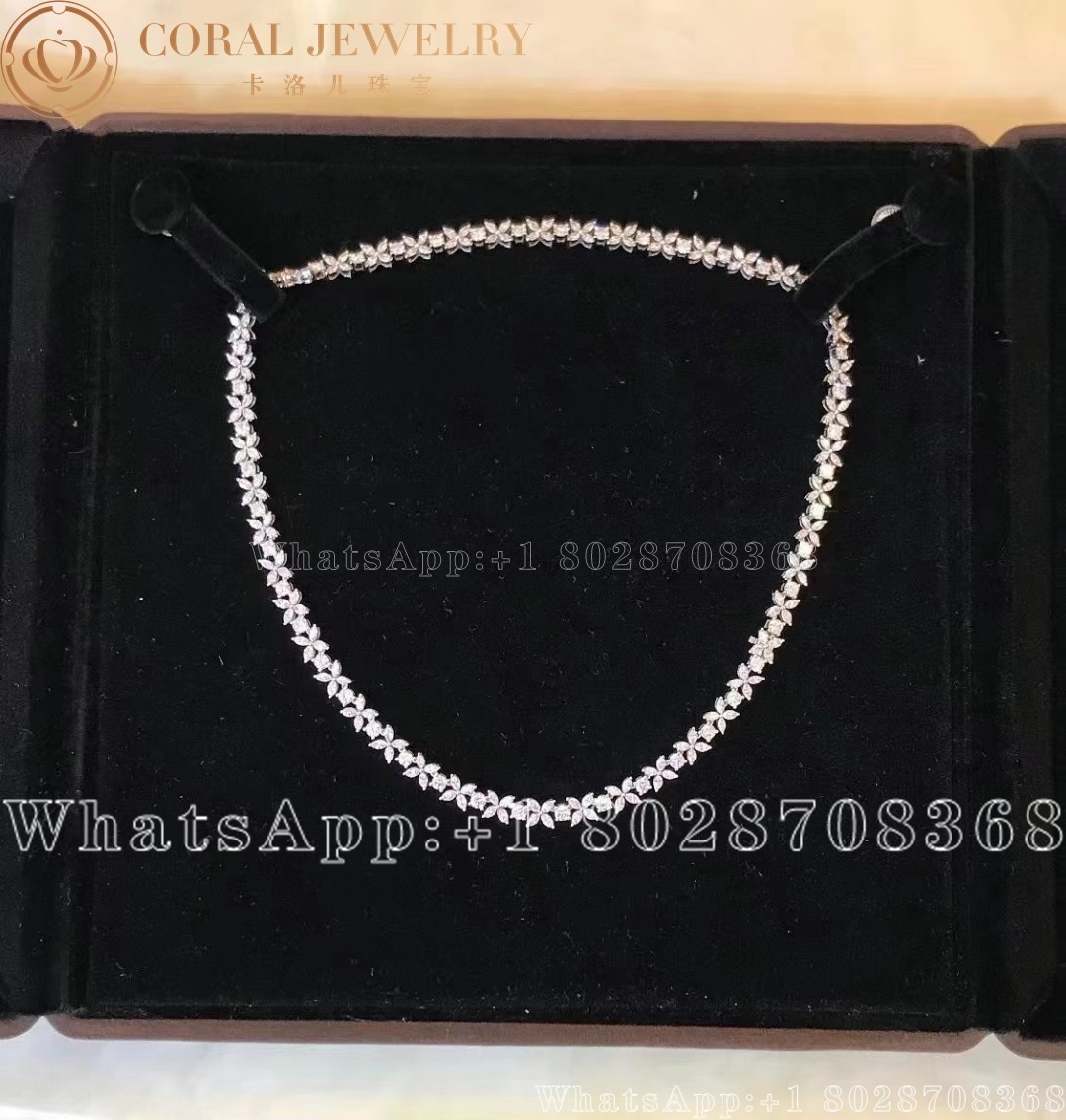 Tiffany Co Victoria Diamond Alternating Graduated Platinum Necklace Coral (1)