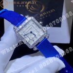 Charles Oudin Pansy Retro 24mm Watch Arabic Style Blue Straps - Image 3