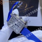 Charles Oudin Pansy Retro 24mm Watch Arabic Style Blue Straps - Image 4