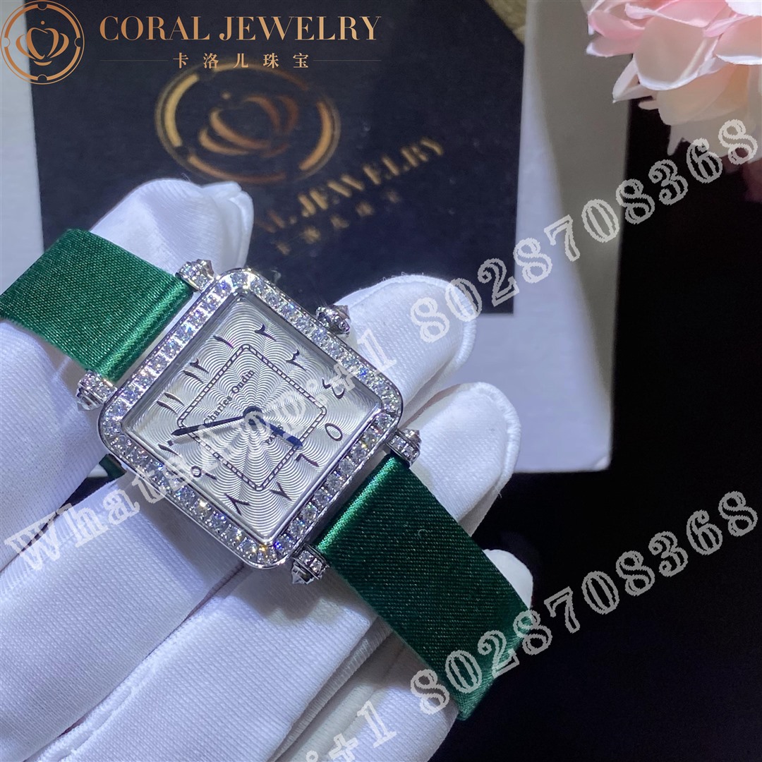 Charles Oudin Pansy Retro 24mm Watch Arabic Style Green Straps Custom Watches Coral (1)