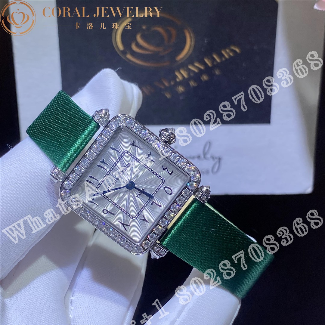 Charles Oudin Pansy Retro 24mm Watch Arabic Style Green Straps Custom Watches Coral (2)