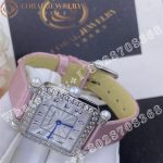 Charles Oudin Pansy Retro with Pearls Watch Medium 24mm Arabic Style Pink Straps - Image 3