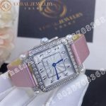 Charles Oudin Pansy Retro with Pearls Watch Medium 24mm Arabic Style Pink Straps - Image 4