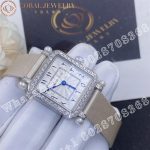 Charles Oudin Pansy Retro with Pearls Watch Medium 24mm Arabic Style WhiteStraps - Image 3