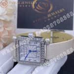 Charles Oudin Pansy Retro with Pearls Watch Medium 24mm Arabic Style WhiteStraps - Image 5