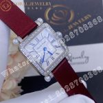 Charles Oudin Pansy Retro with Pearls Watch Medium 24mm Maroon Straps - Image 3