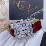 Charles Oudin Pansy Retro with Pearls Watch Medium 24mm Maroon Straps - Image 5