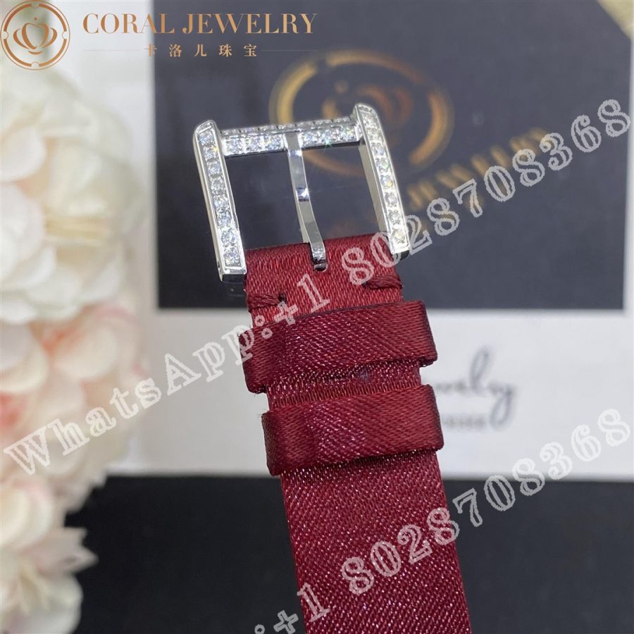 Charles Oudin Pansy Retro with Pearls Watch Medium 24mm Maroon Straps - Image 6