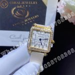 Charles Oudin Pansy Retro 24mm Yellow Watch Arabic Style - Image 6