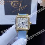 Charles Oudin Pansy Retro 24mm Yellow Watch Roman Style - Image 4