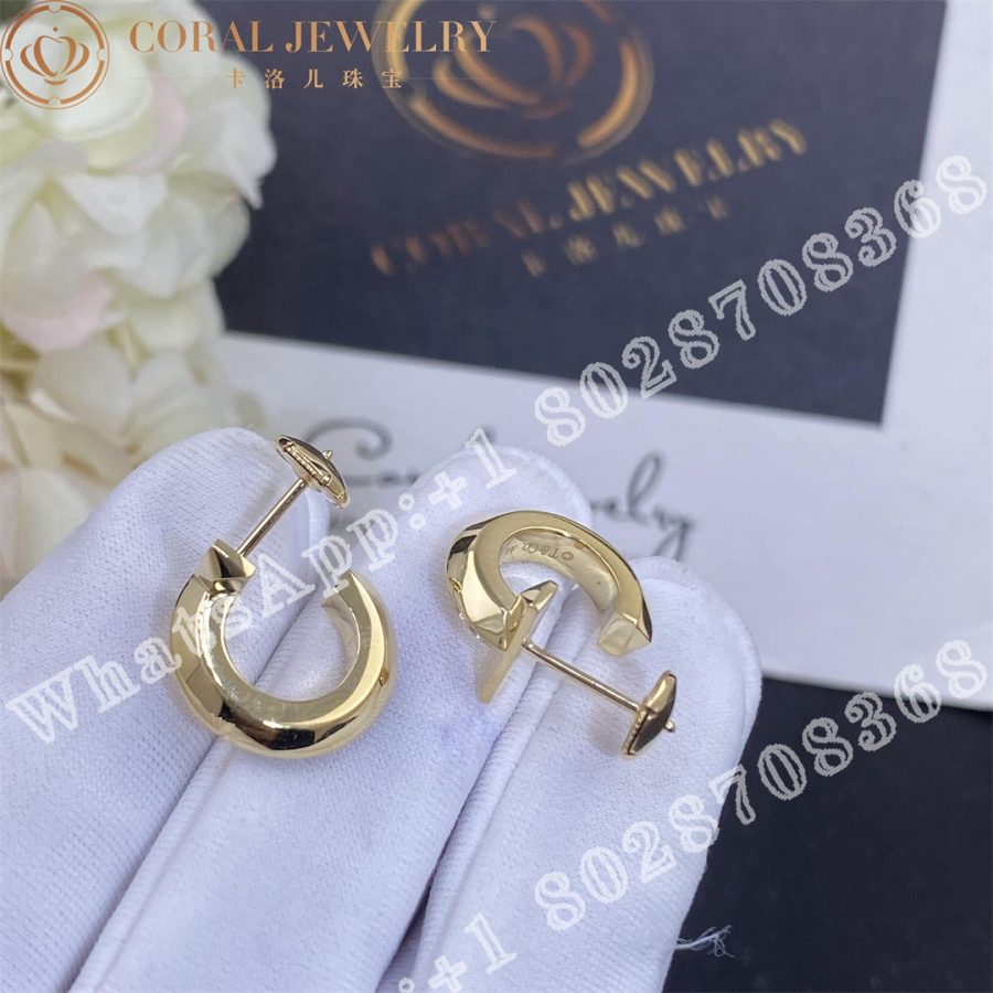 Tiffany T T1 Hoop Earrings in Yellow Gold with Diamonds - Image 6