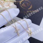 Tiffany Cross Pendant in 18k Gold with Diamonds Mini - Image 4