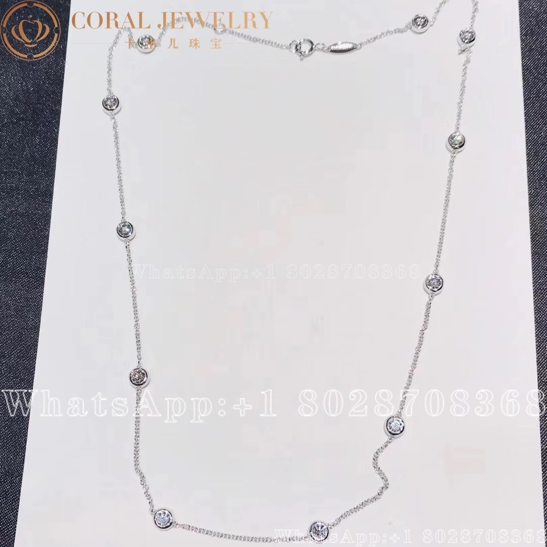 Tiffany Elsa Peretti Diamonds By The Yard Necklace In White Gold Coral (1)