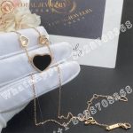 Chopard Happy Hearts Necklace, Ethical Rose Gold, Diamonds, Onyx 81A082-5201 - Image 4