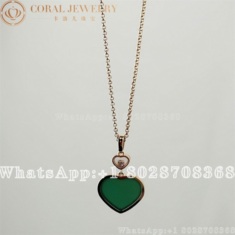 Chopard Happy Hearts Rose Gold Agate Pendant 797482-5101 - Image 9