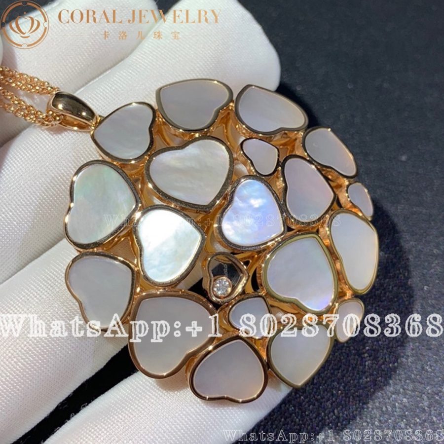 Chopard Happy Hearts Rose Gold Mother-of-Pearl Pendant 79A483-5301 - Image 5