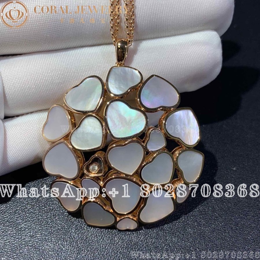 Chopard Happy Hearts Rose Gold Mother-of-Pearl Pendant 79A483-5301 - Image 8