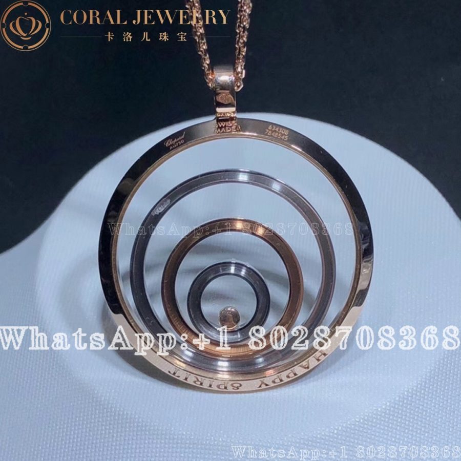 Chopard Happy Spirit Rose and White Gold Diamond Pendant 795014-9001 - Image 5