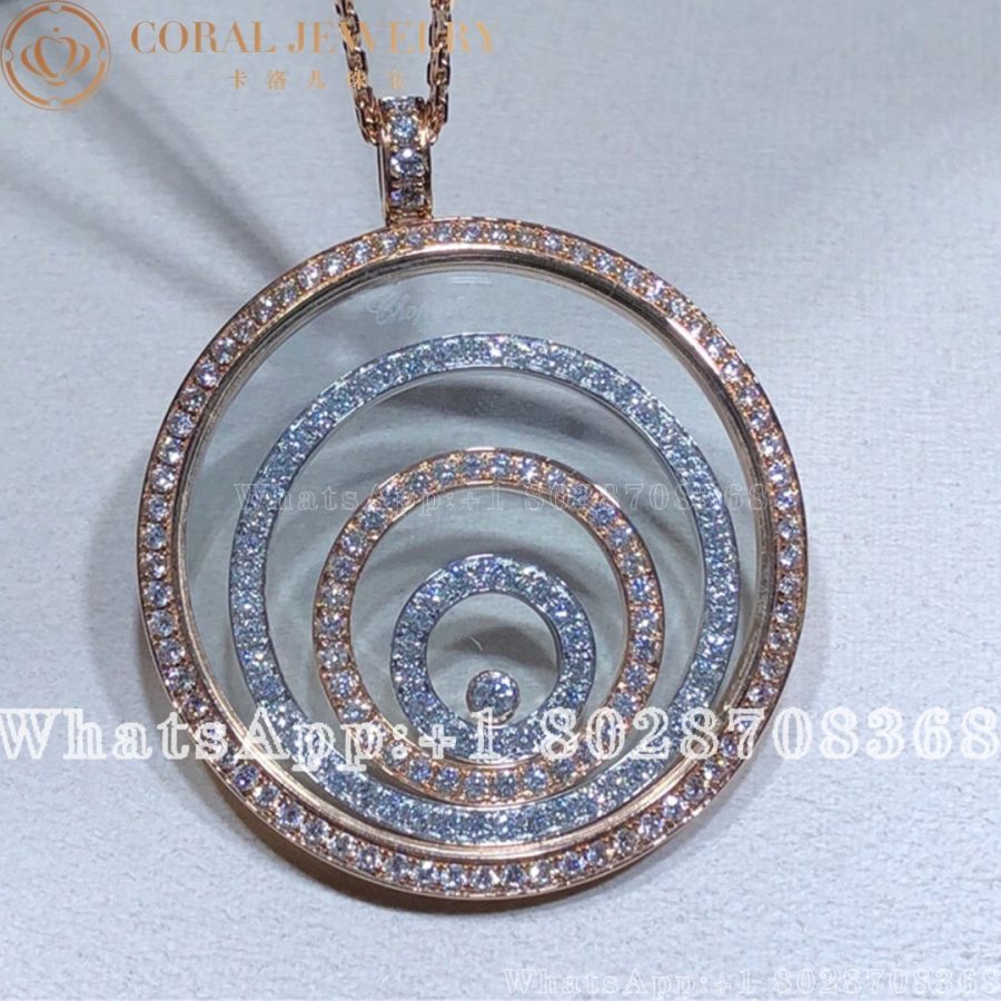 Chopard Happy Spirit Rose and White Gold Diamond Pendant 795430-9001 - Image 4