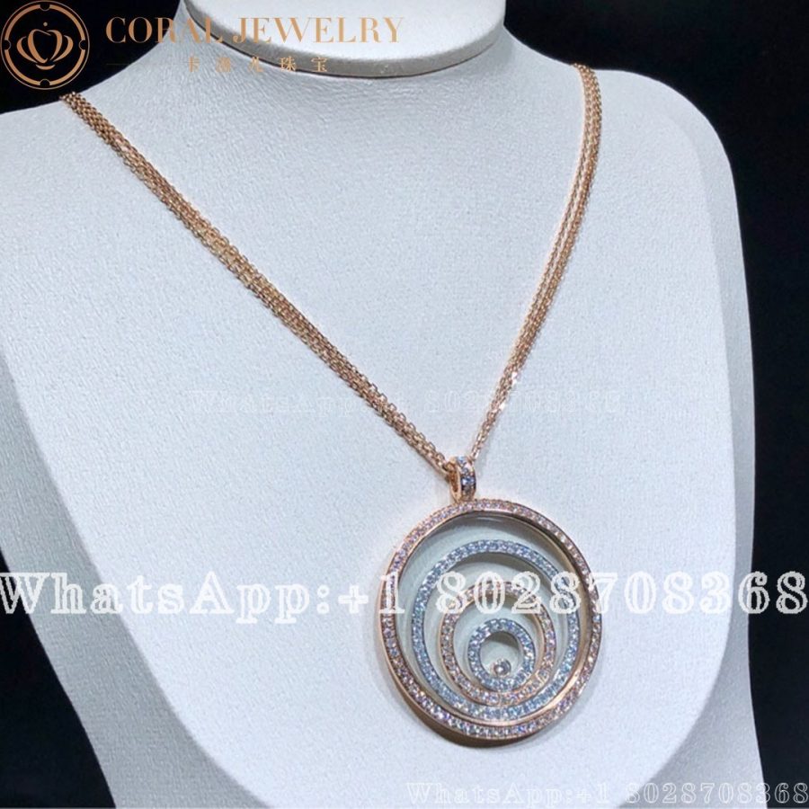 Chopard Happy Spirit Rose and White Gold Diamond Pendant 795430-9001 - Image 3