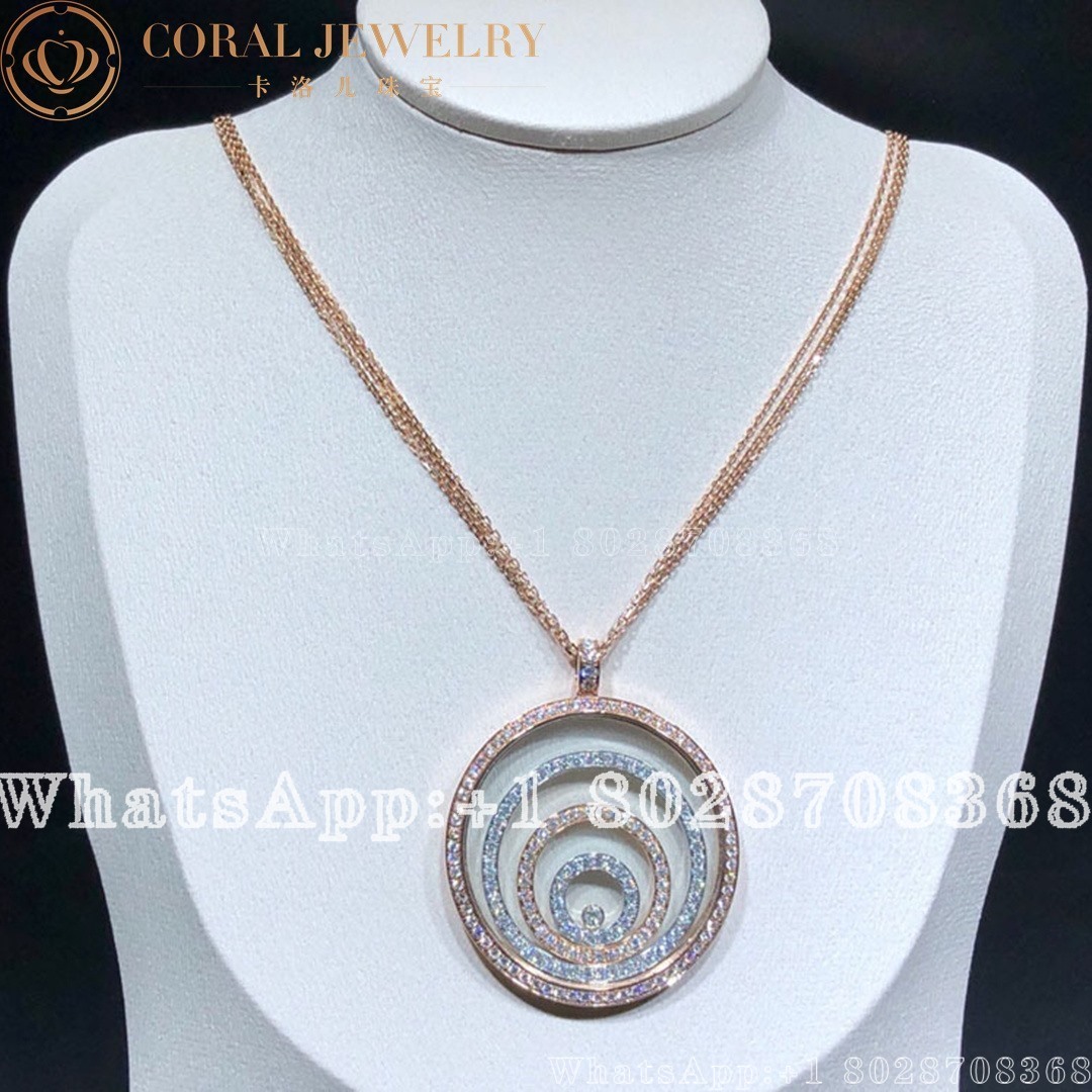 Chopard Happy Spirit Rose And White Gold Diamond Pendant 795430 9001 Coral (16)