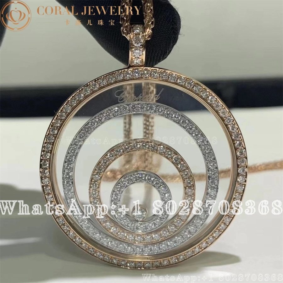 Chopard Happy Spirit Rose and White Gold Diamond Pendant 795430-9001 - Image 7