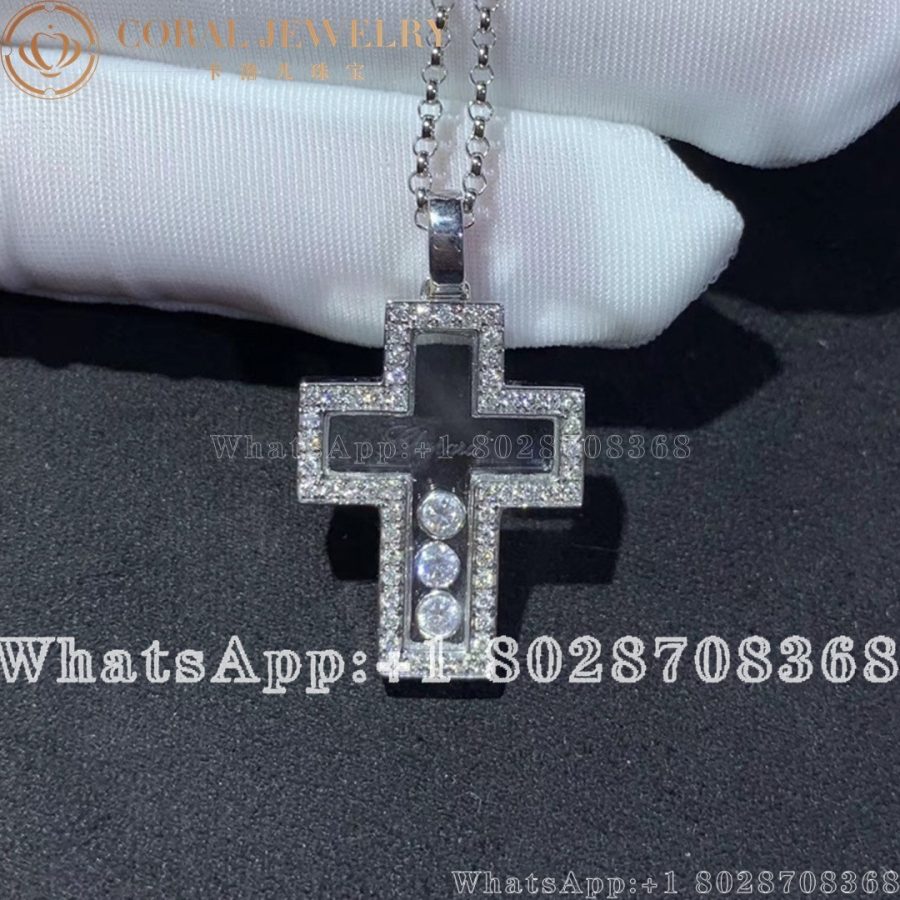 Chopard Happy Diamonds Cross Pendant, Ethical White Gold, Diamonds - Image 3