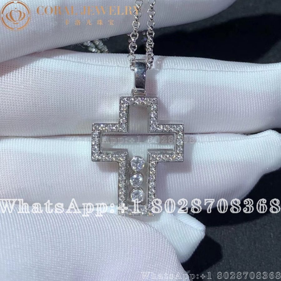 Chopard Happy Diamonds Cross Pendant, Ethical White Gold, Diamonds - Image 4