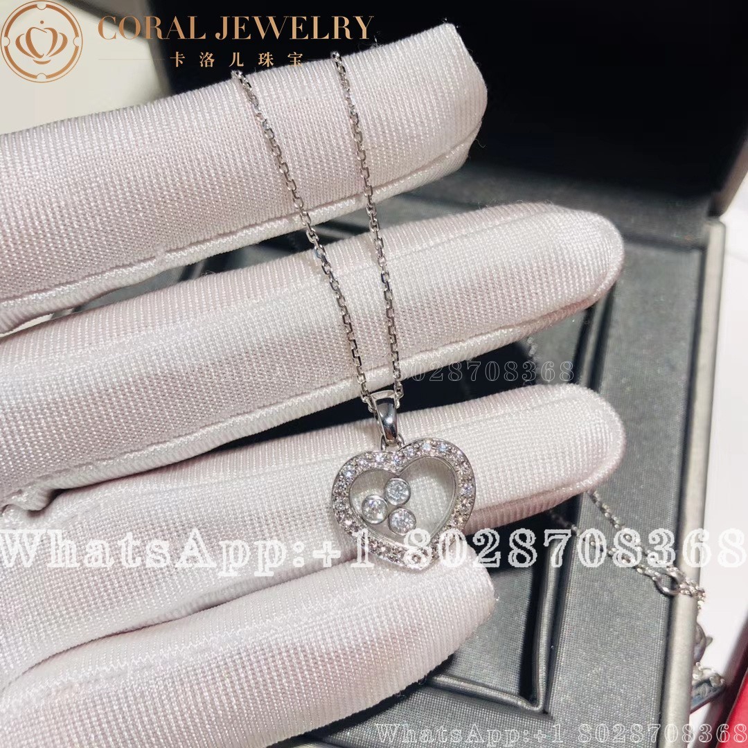 Chopard Happy Diamonds Icons Pendant Ethical White Gold Diamonds Coral (4)