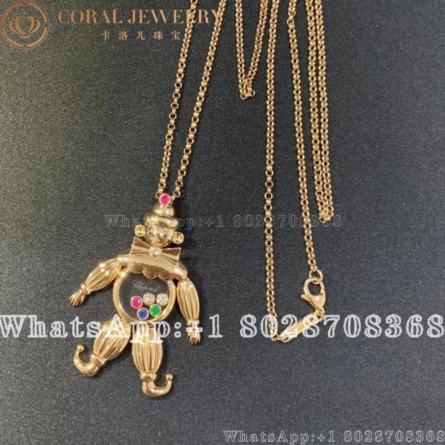 Chopard Gem-Set Gold Happy Diamonds Clown Pendant - Image 8