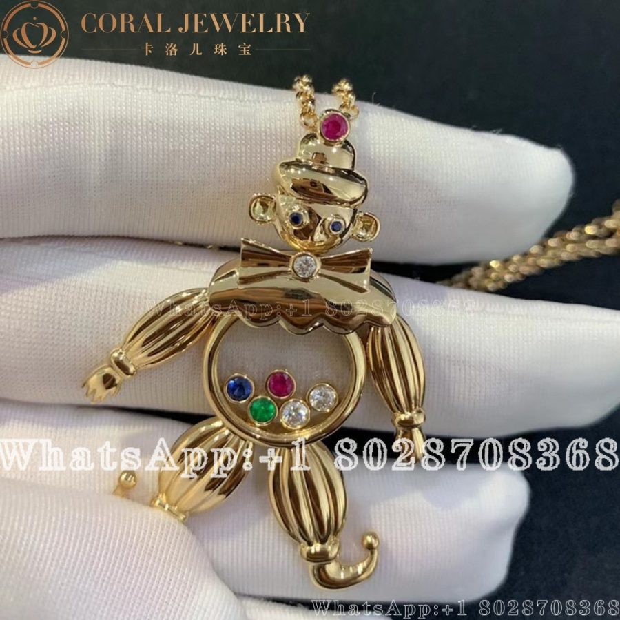 Chopard Gem-Set Gold Happy Diamonds Clown Pendant - Image 5